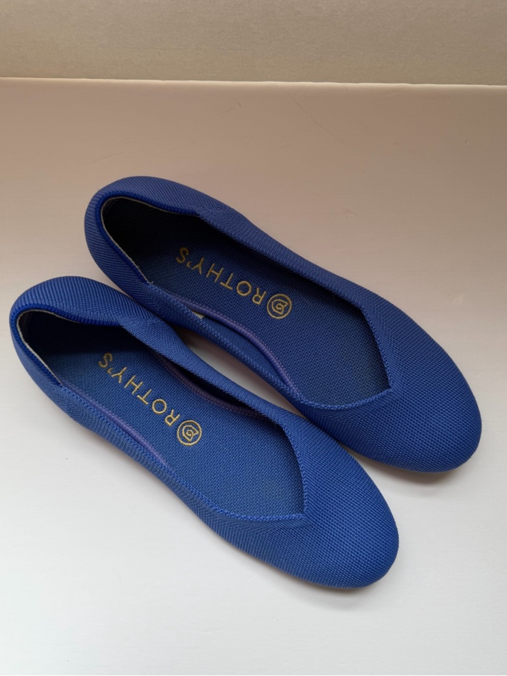 Rothy's Royal Blue Knit Ballet Flats